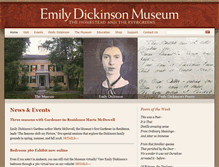 Tablet Screenshot of emilydickinsonmuseum.org